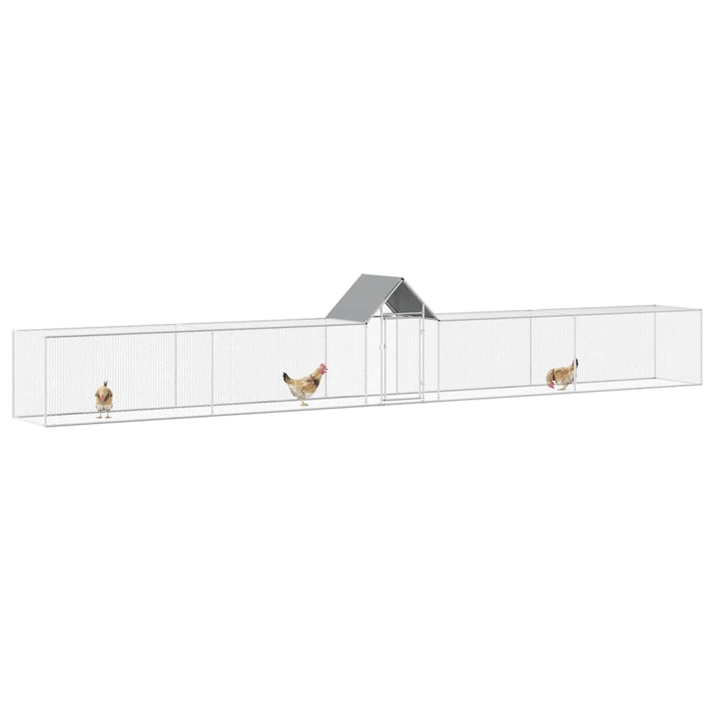 Pollaio 9x1x1,5 m in Acciaio Zincato