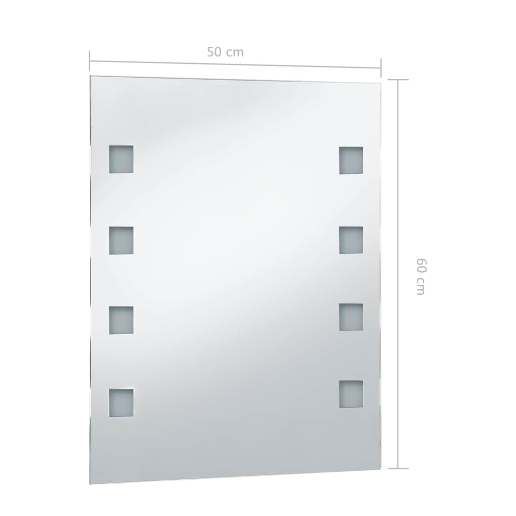 Specchio da Parete a LED per Bagno 50x60 cm