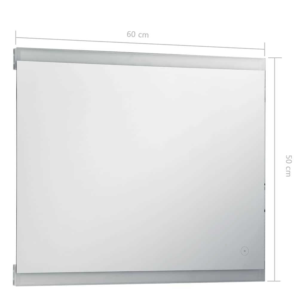 Specchio LED da Bagno con Sensore Tattile 60x50 cm