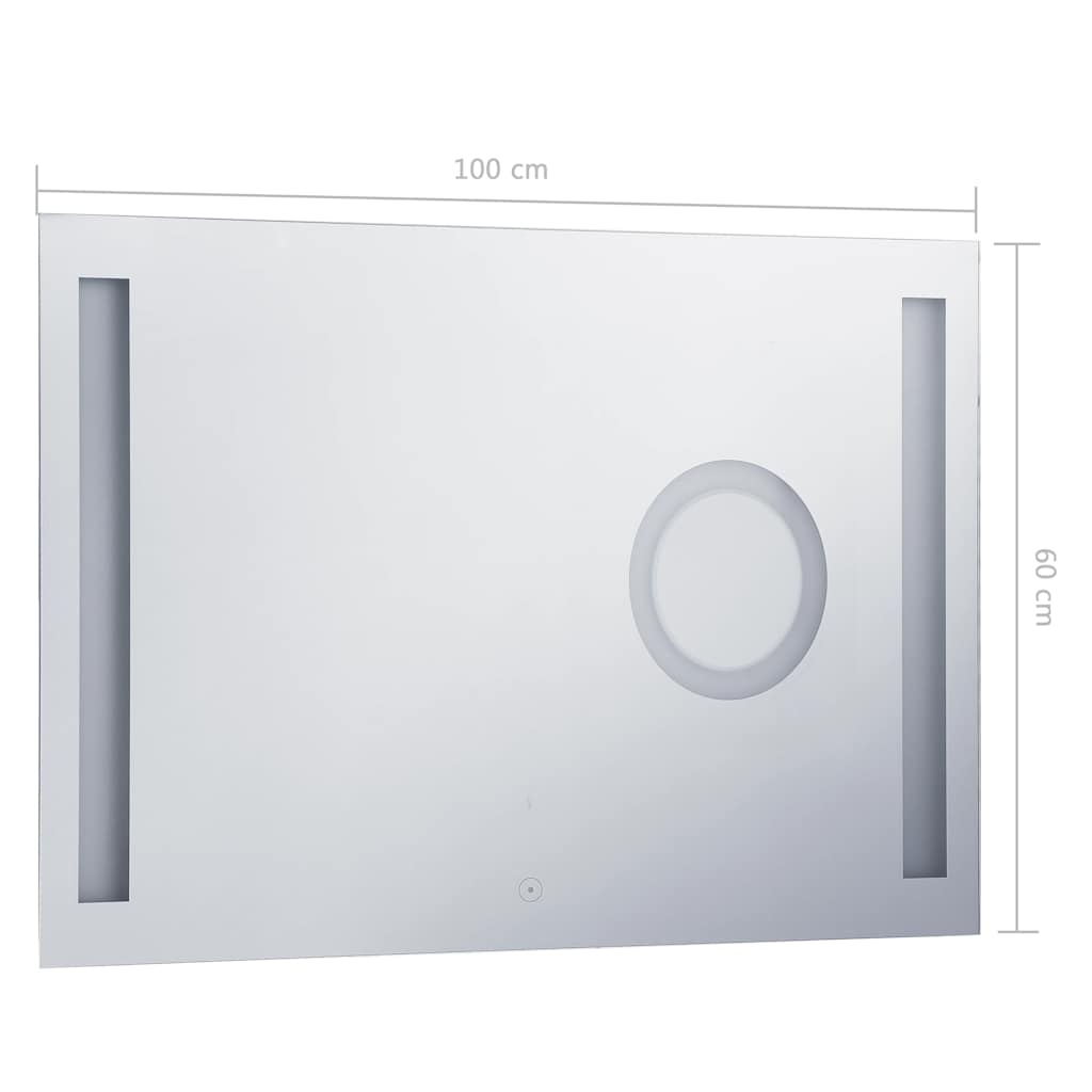 Specchio LED da Bagno con Sensore Tattile 100x60 cm