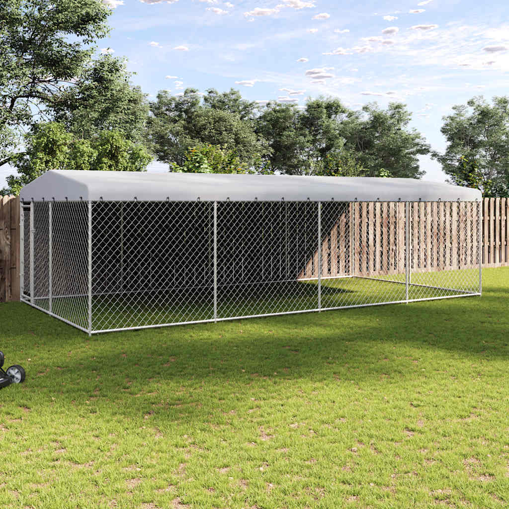 Canile da Esterno con Tetto 7,6x3,8x2,3 m