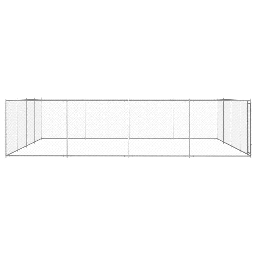 Canile da Esterno in Acciaio Zincato 760x760x185 cm
