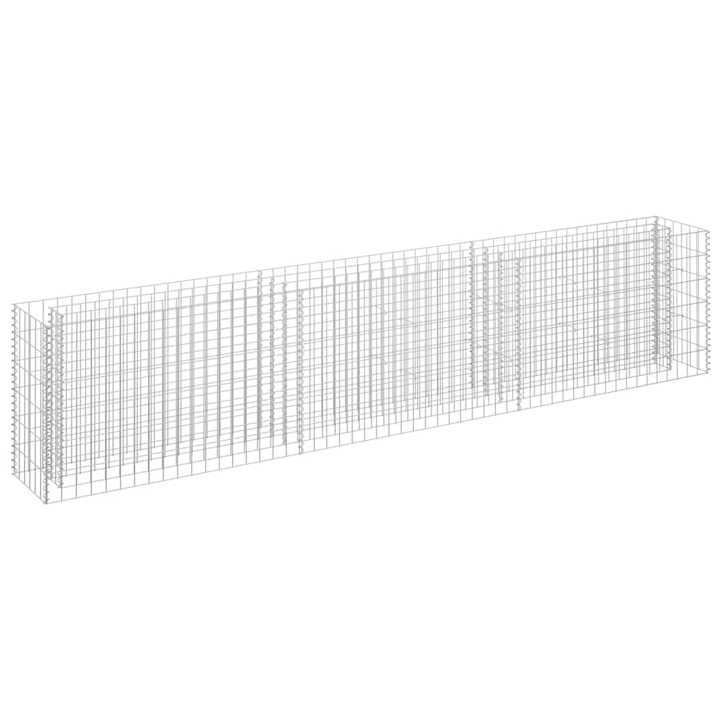 Gabbione Letto Rialzato in Acciaio Zincato 270x30x60 cm