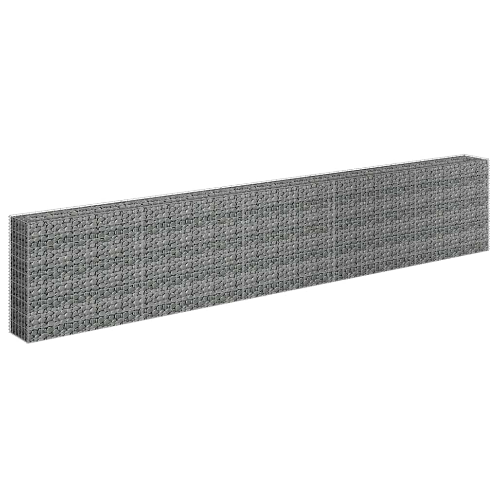 Gabbione Letto Rialzato in Acciaio Zincato 450x30x90 cm