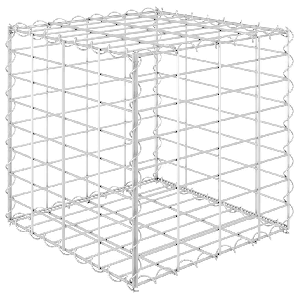 Gabbione Letto Rialzato a Cubo in Filo di Acciaio 40x40x40 cm
