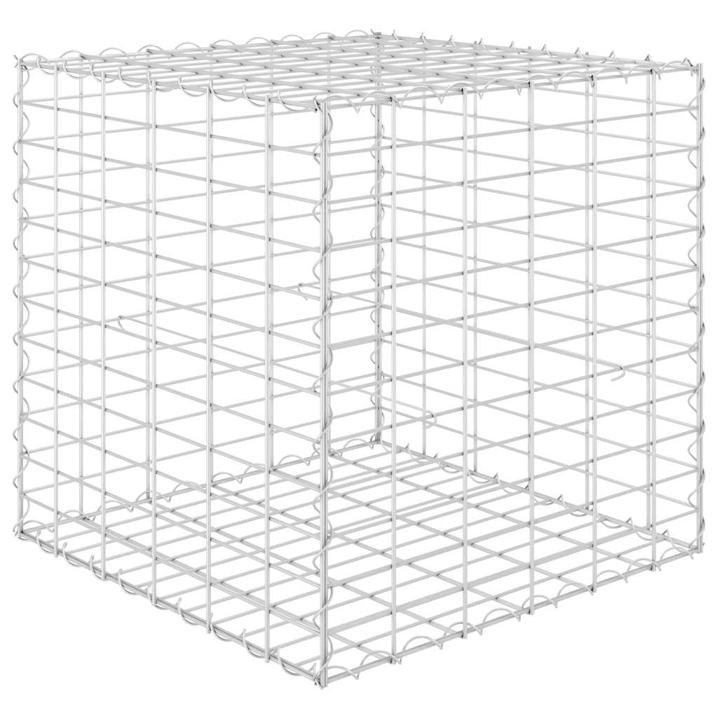 Gabbione Letto Rialzato a Cubo in Filo di Acciaio 60x60x60 cm