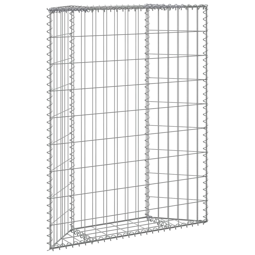 Gabbione Letto Rialzato Trapezio Acciaio Zincato 80x20x100 cm