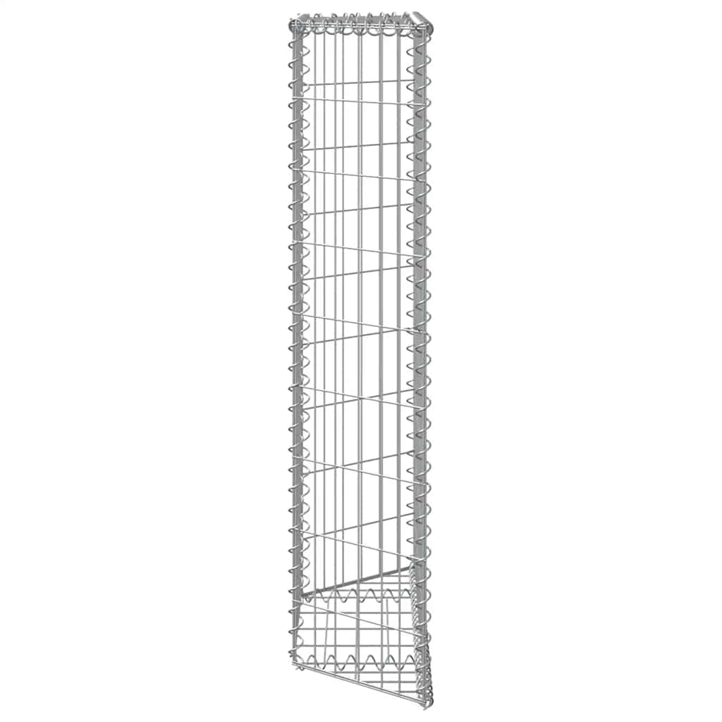 Gabbione Letto Rialzato Trapezio Acciaio Zincato 80x20x100 cm