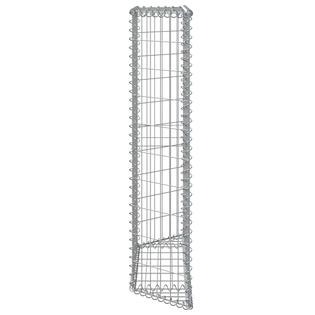 Gabbione Letto Rialzato Trapezio Acciaio Zincato 100x20x100 cm