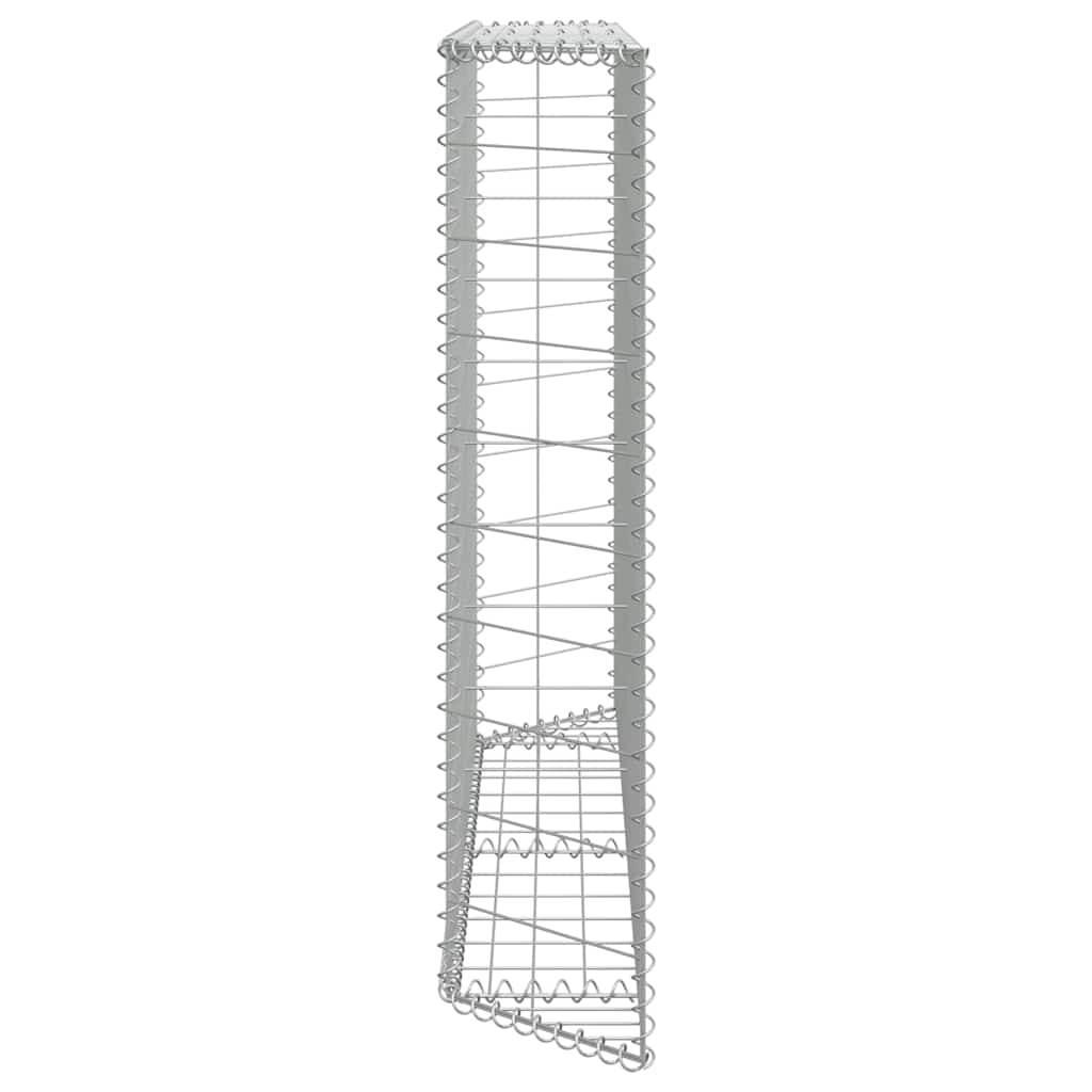 Gabbione Letto Rialzato Trapezio Acciaio Zincato 150x20x100 cm
