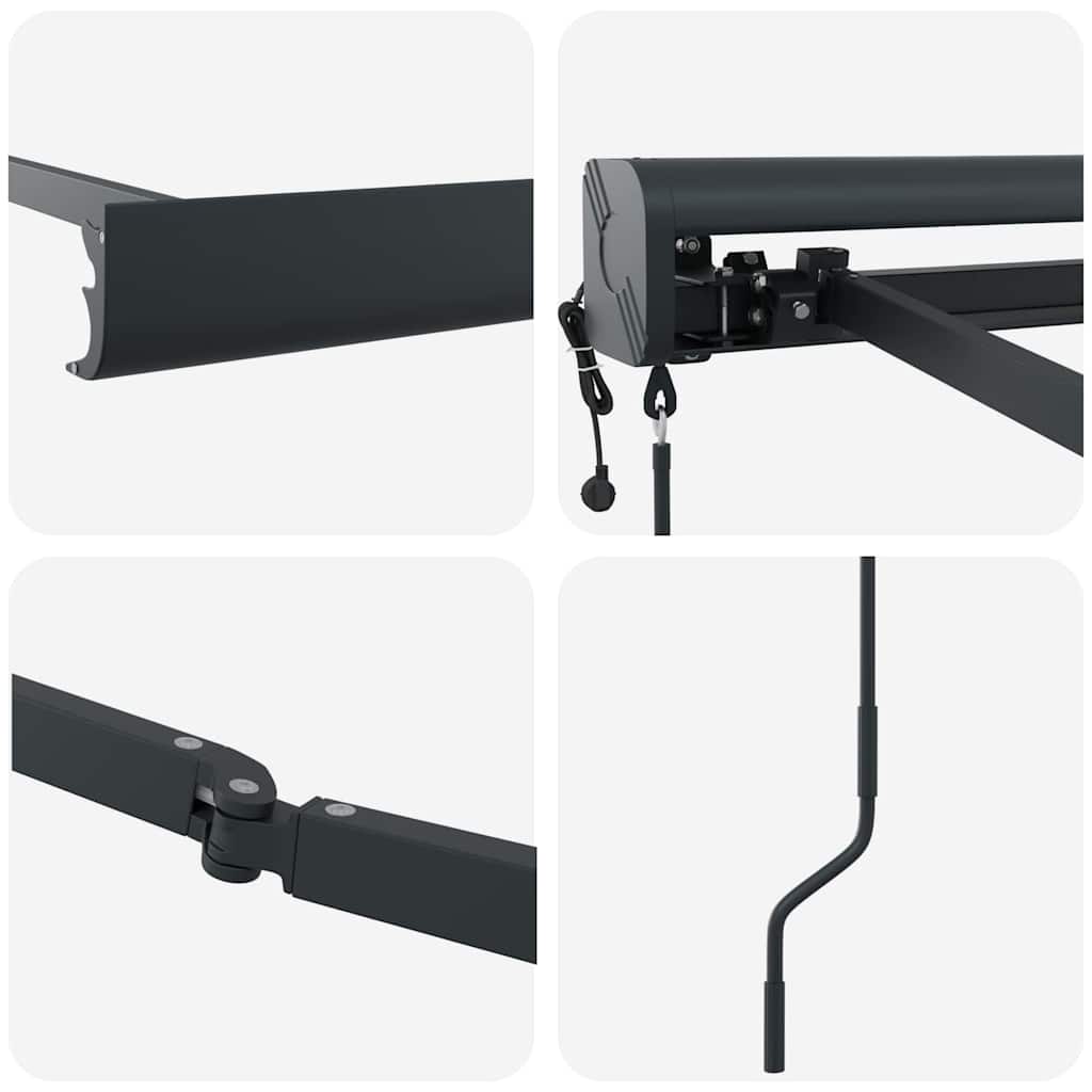Struttura della tenda Antracite 400 × 300 cm Alluminio