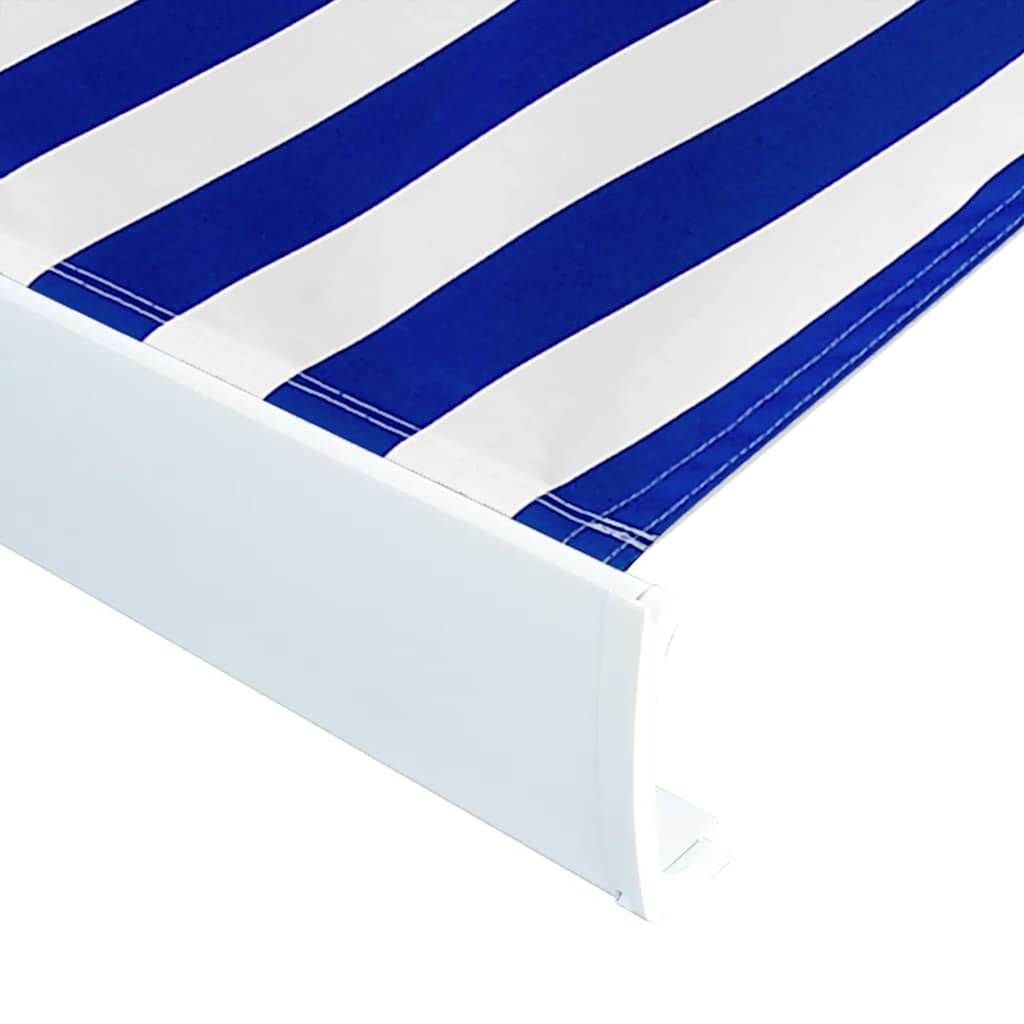 Tendone Parasole in Tela Blu e Bianco 350x250 cm