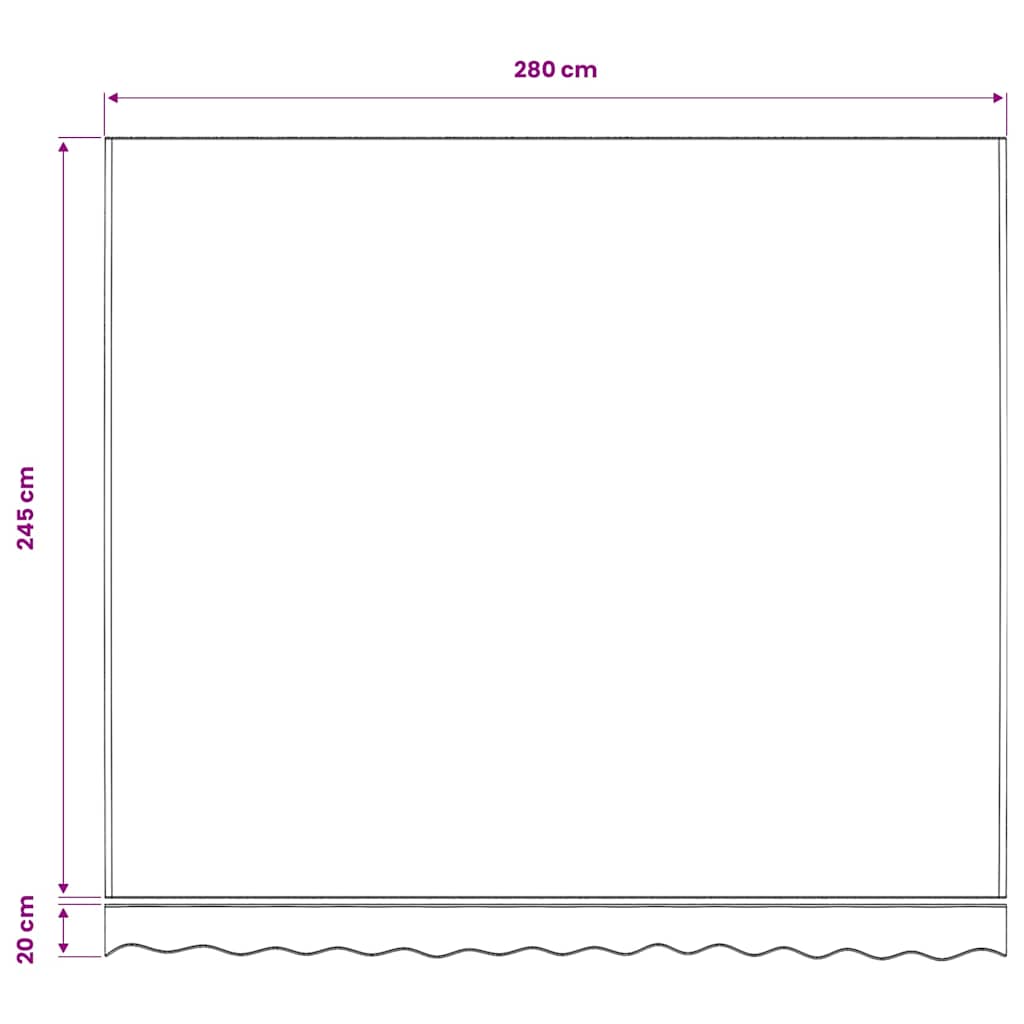 Tenda da Sole in Tela Arancione e Marrone 3x2,5 m