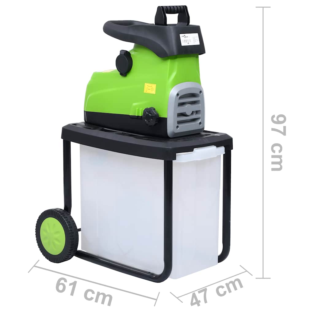 Trituratore di Giardino con Contenitore di Raccolta 2800 W