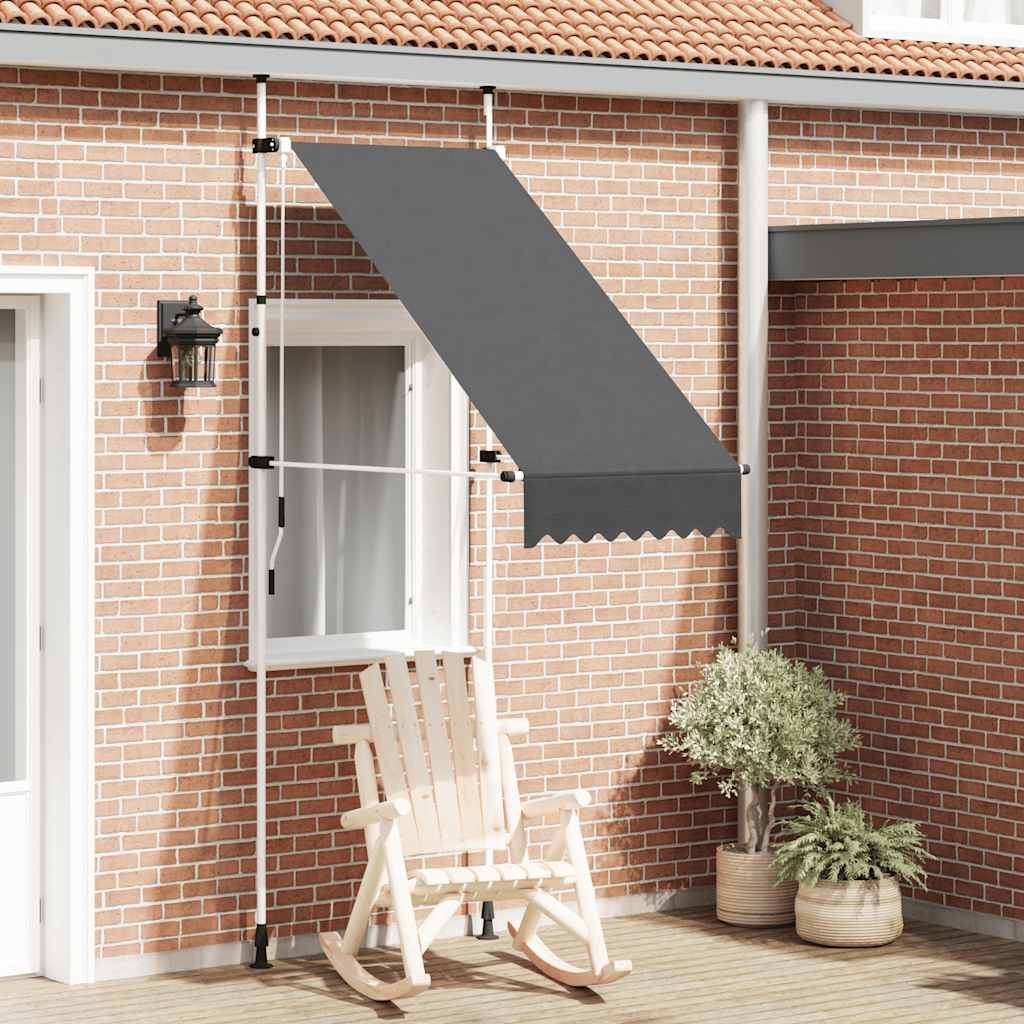 Tenda da Sole Retrattile Manuale 100 cm Antracite