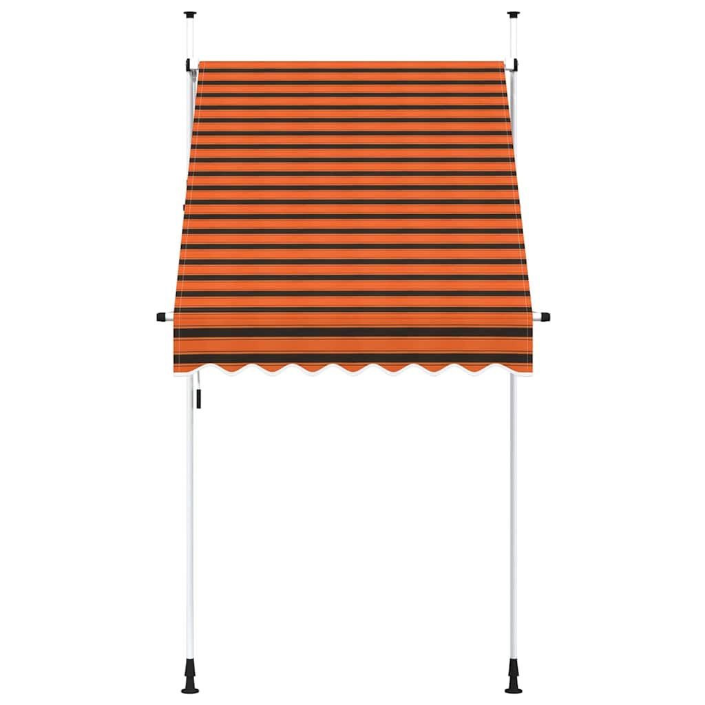 Tenda da Sole Retrattile Manuale 150 cm Arancione e Marrone