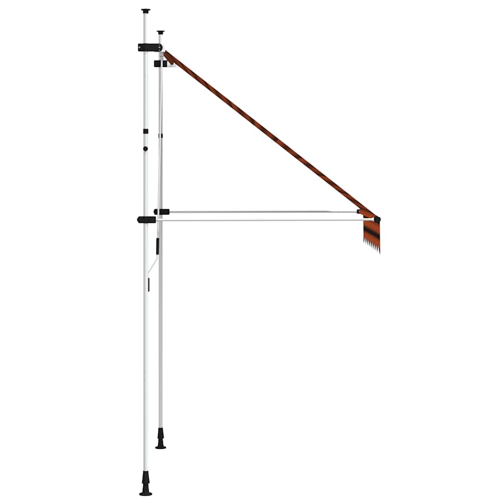 Tenda da Sole Retrattile Manuale 150 cm Arancione e Marrone
