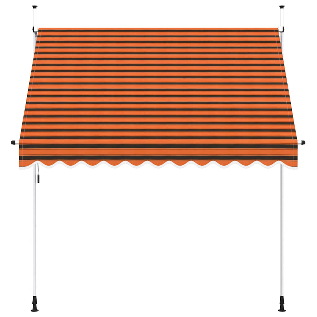 Tenda da Sole Retrattile Manuale 250 cm Arancione e Marrone