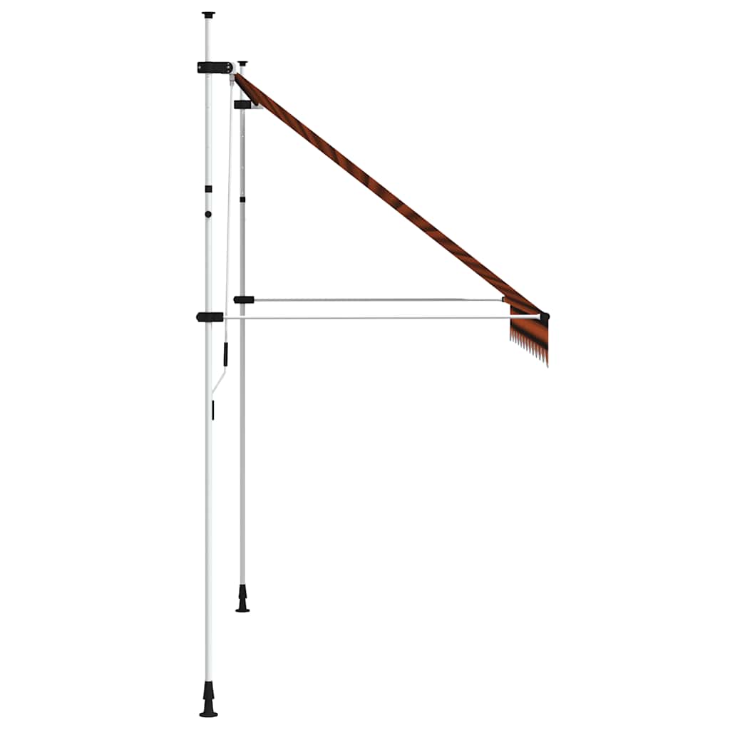 Tenda da Sole Retrattile Manuale 250 cm Arancione e Marrone