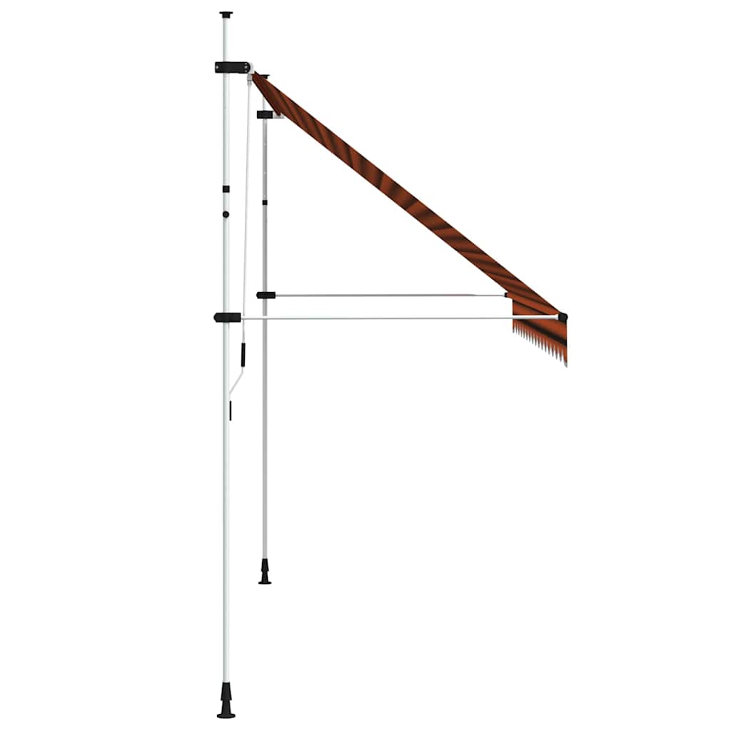 Tenda da Sole Retrattile Manuale 350 cm Arancione e Marrone
