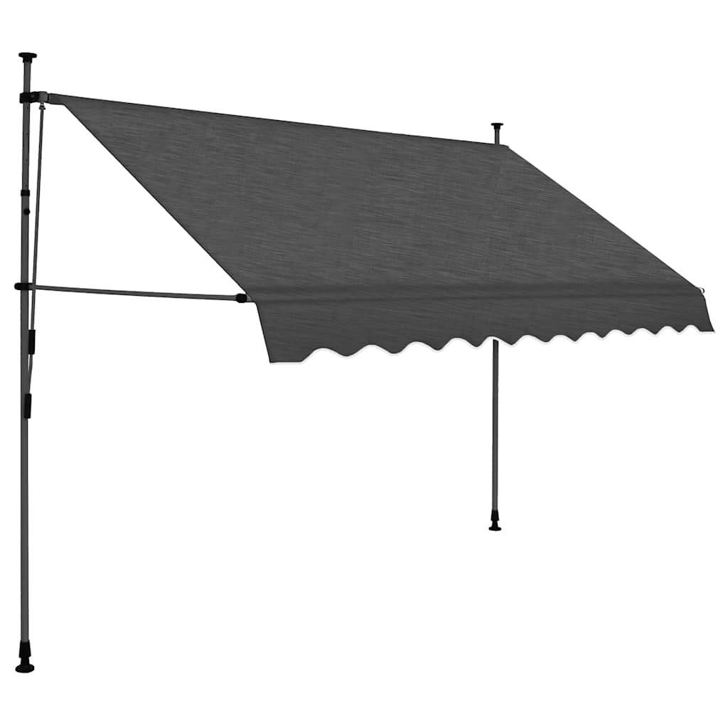 Tenda da Sole Retrattile Manuale con LED 300 cm Antracite