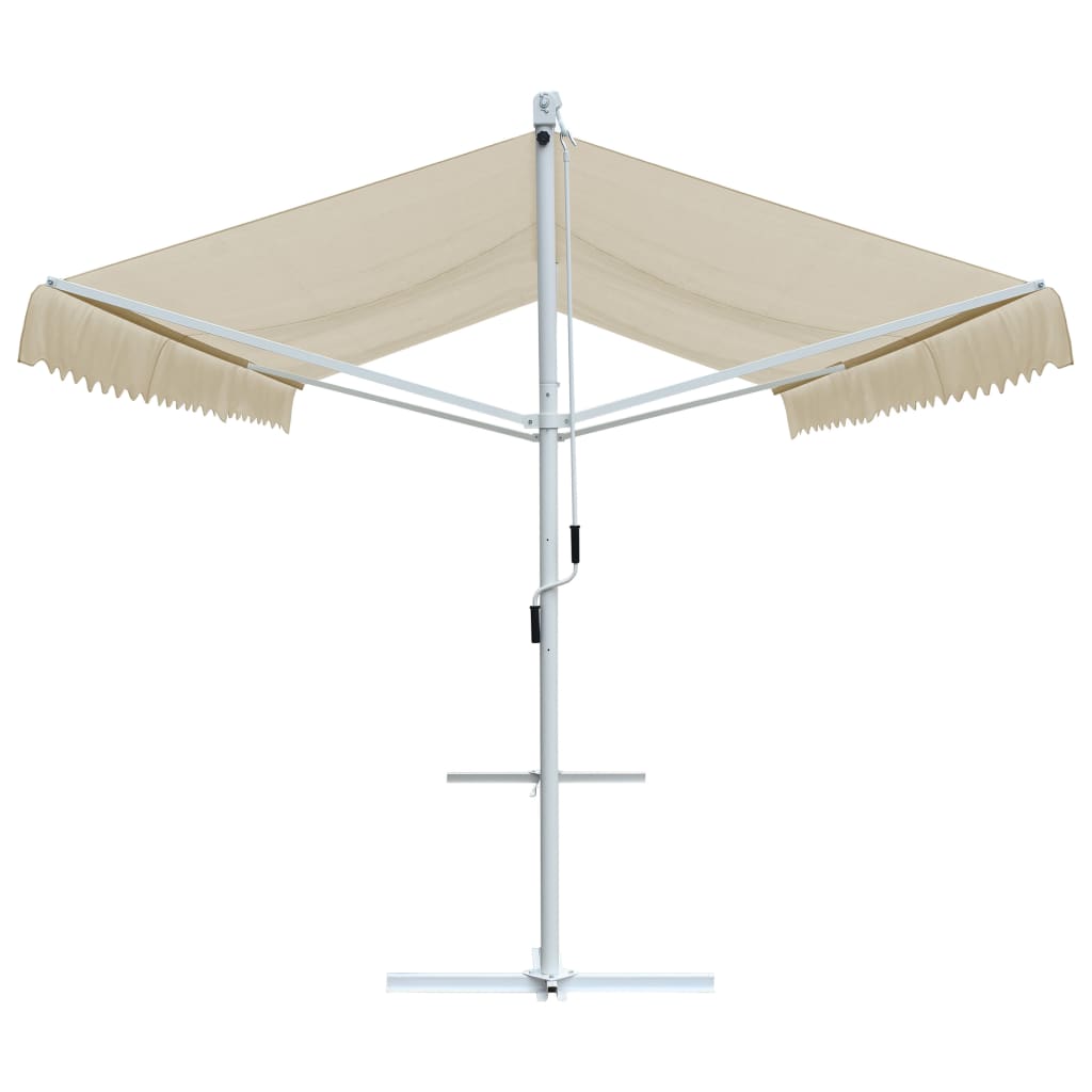 Tenda Parasole con Piedistallo 600x300 cm Crema
