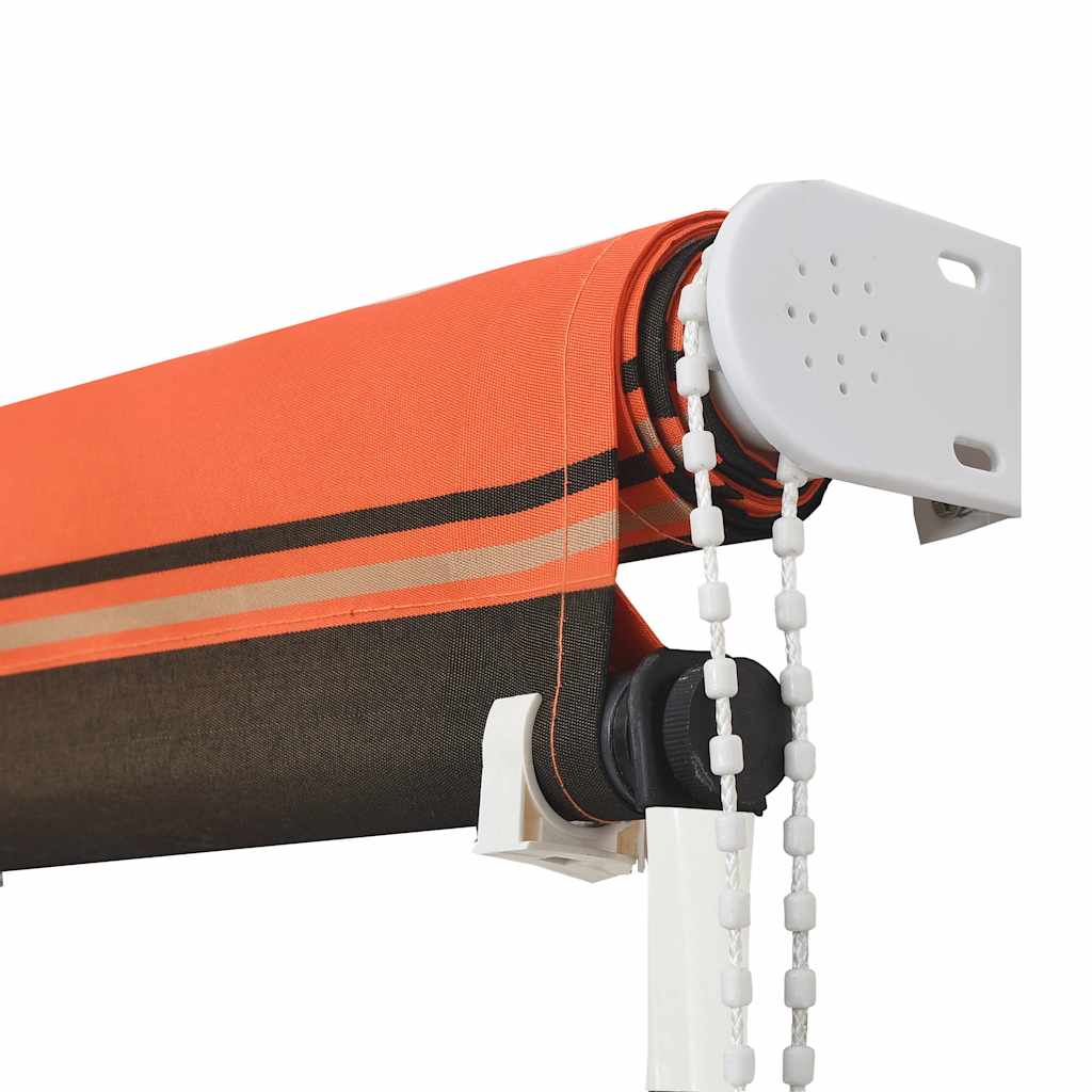 Tenda da Sole Retrattile 400x150 cm Arancione e Marrone