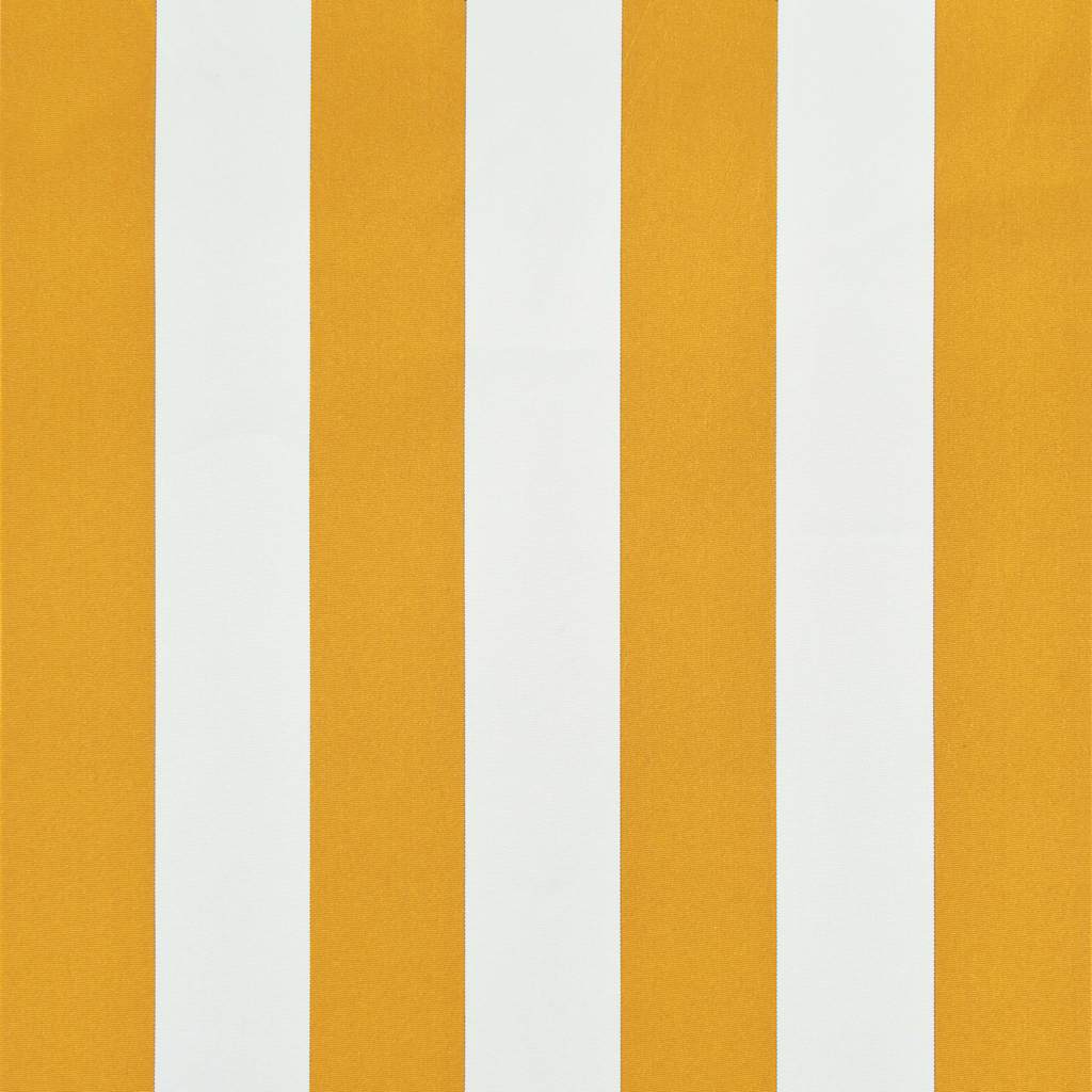 Tenda da Sole Retrattile con LED 350x150 cm Giallo e Bianco