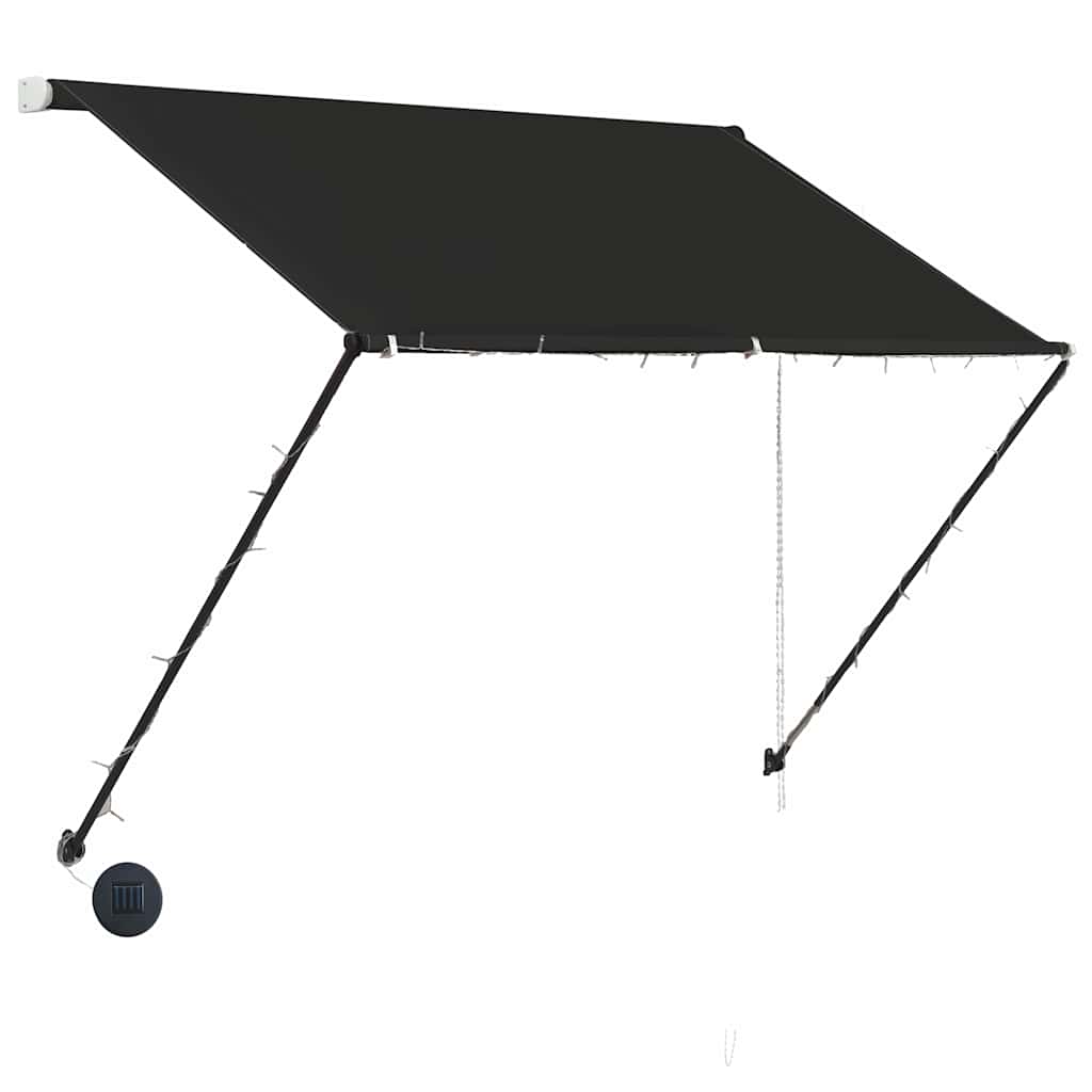 Tenda da Sole Retrattile con LED 200x150 cm Antracite
