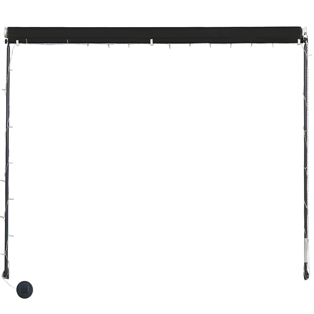 Tenda da Sole Retrattile con LED 200x150 cm Antracite
