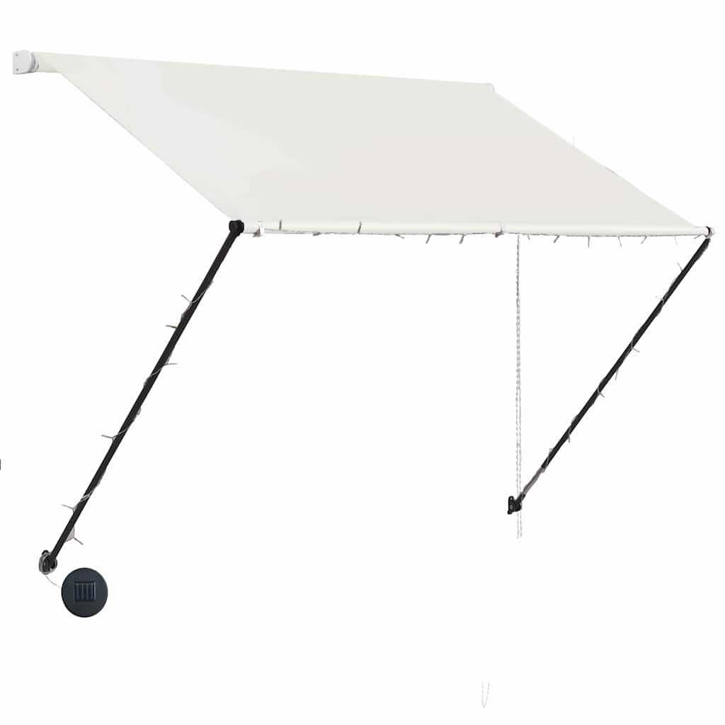 Tenda da Sole Retrattile con LED 150x150 cm Crema