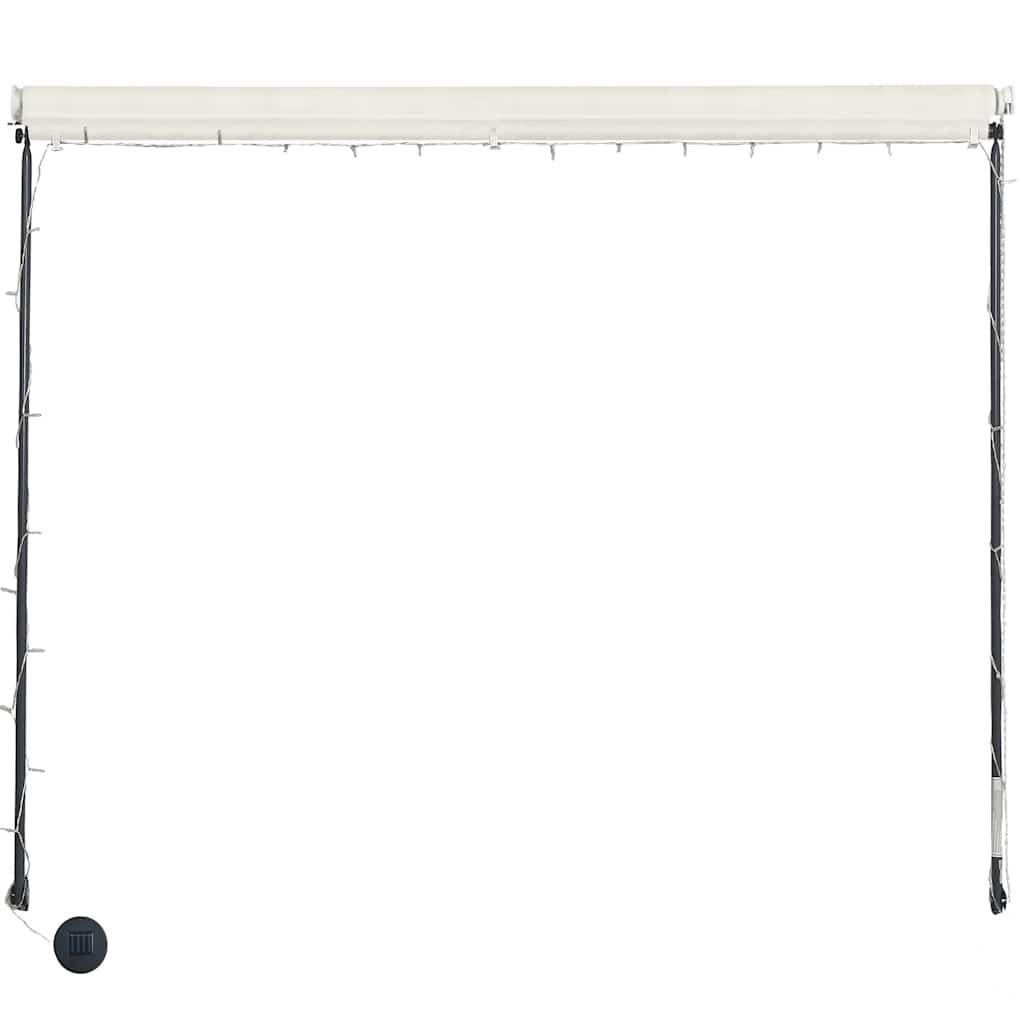 Tenda da Sole Retrattile con LED 150x150 cm Crema