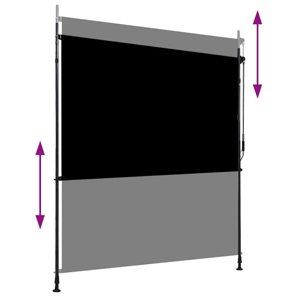 Tenda a Rullo per Esterni 200x270 cm Antracite