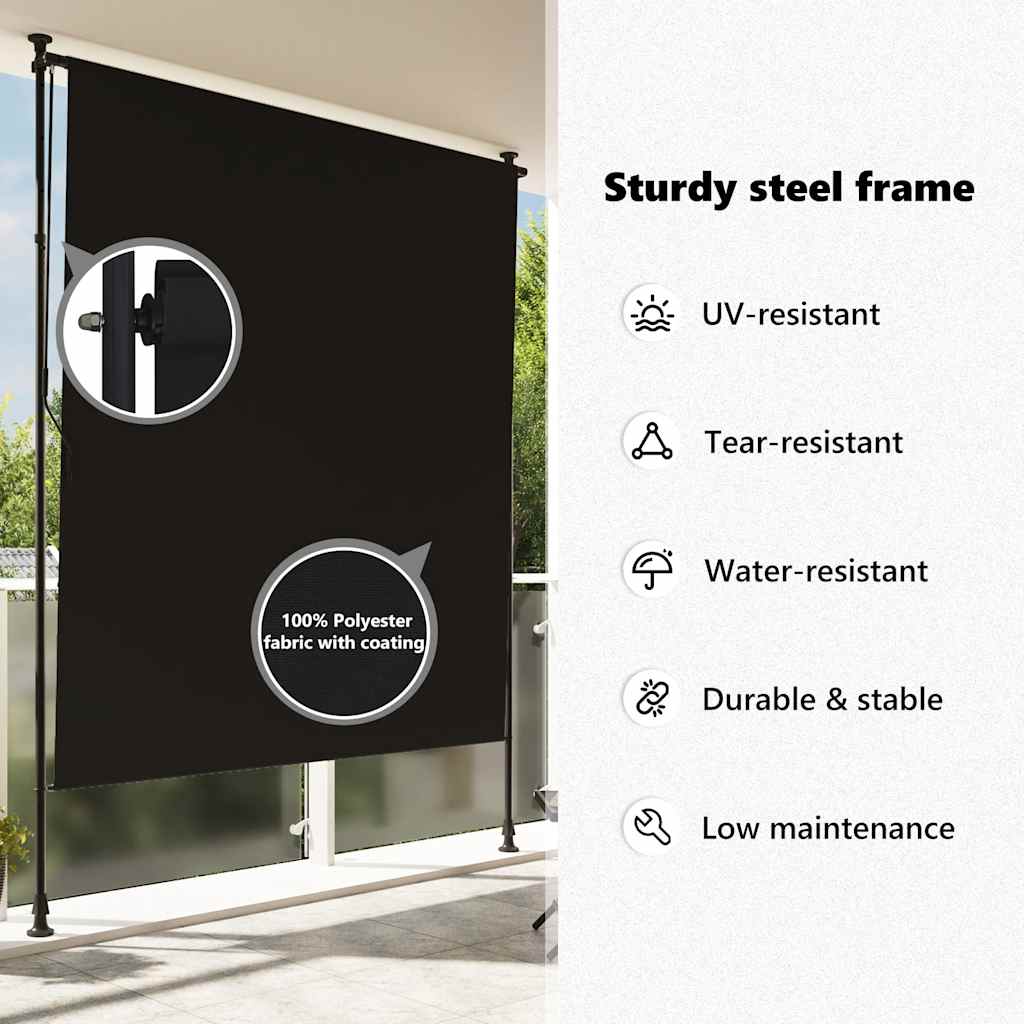 Tenda a Rullo per Esterni 200x270 cm Antracite