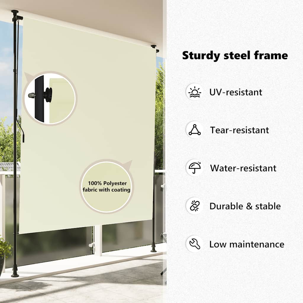 Tenda a Rullo per Esterni 150x270 cm Crema