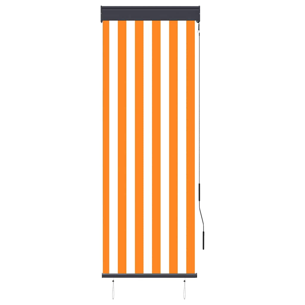 Tenda a Rullo per Esterni 60x250 cm Bianca e Arancione