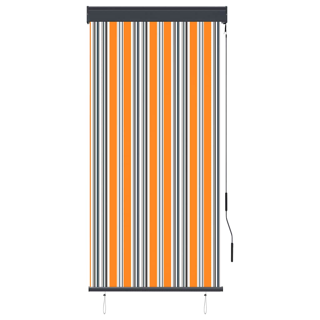 Tenda a Rullo per Esterni 80x250 cm Giallo e Blu