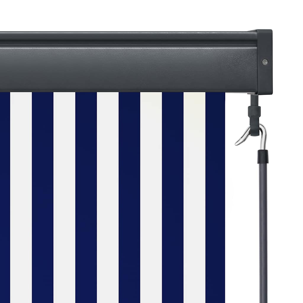 Tenda a Rullo per Esterni 100x250 cm Blu e Bianca