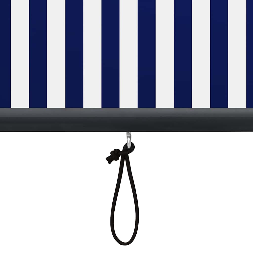 Tenda a Rullo per Esterni 100x250 cm Blu e Bianca