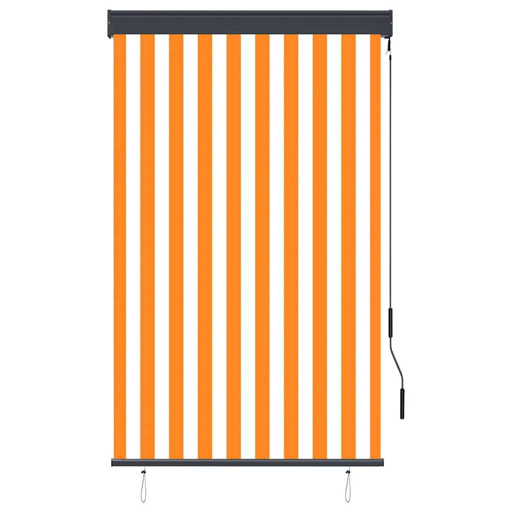 Tenda a Rullo per Esterni 100x250 cm Bianca e Arancione