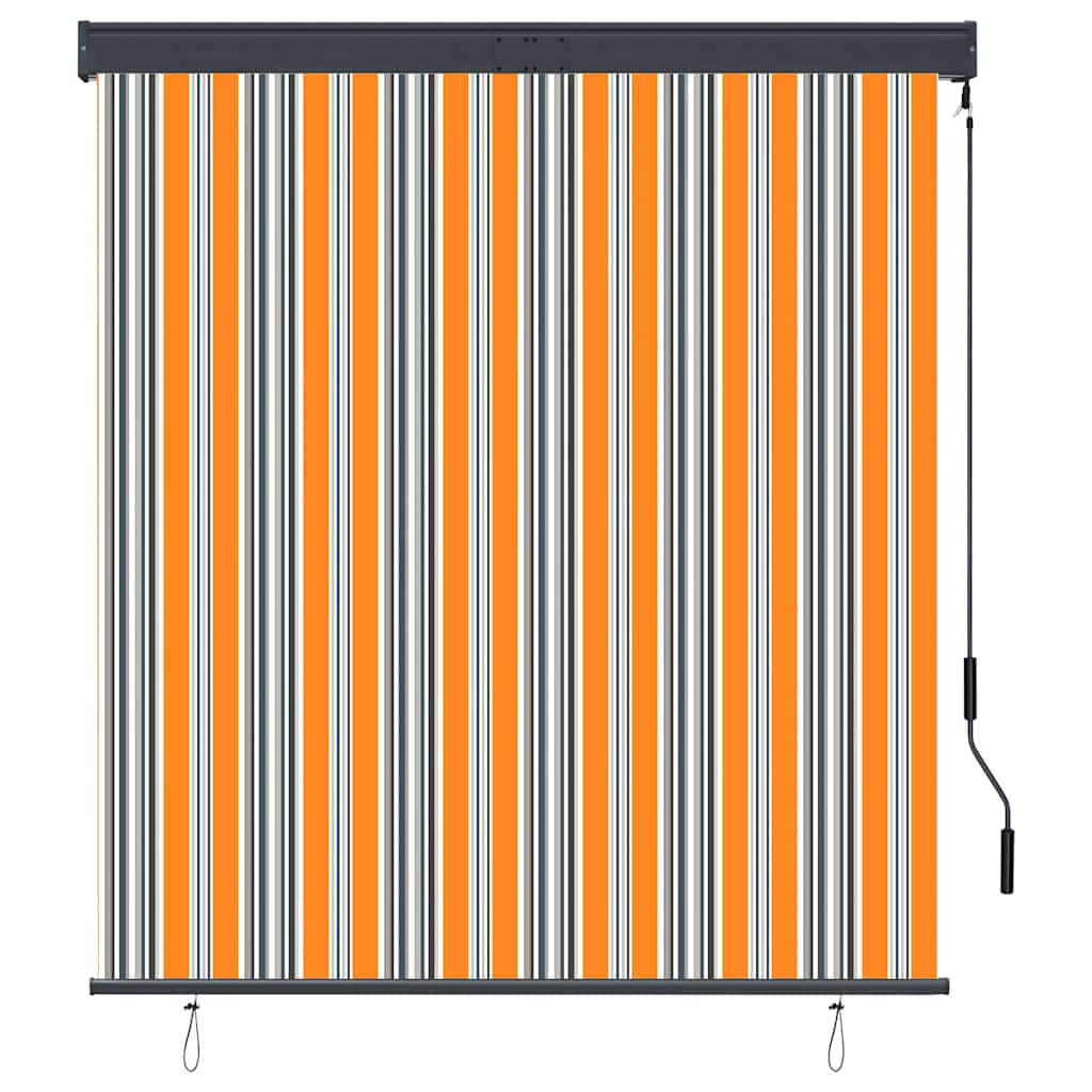 Tenda a Rullo per Esterni 140x250 cm Giallo e Blu