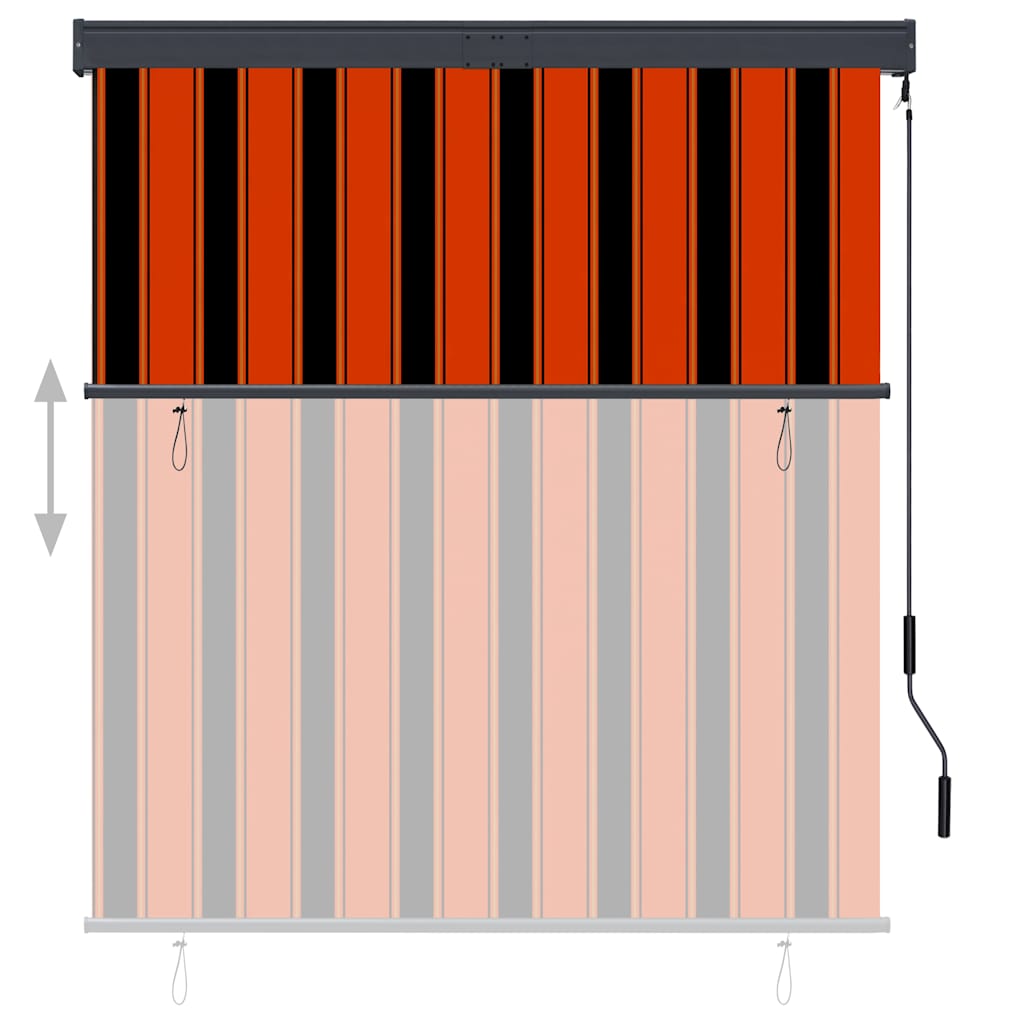 Tenda a Rullo per Esterni 140x250 cm Arancione e Marrone