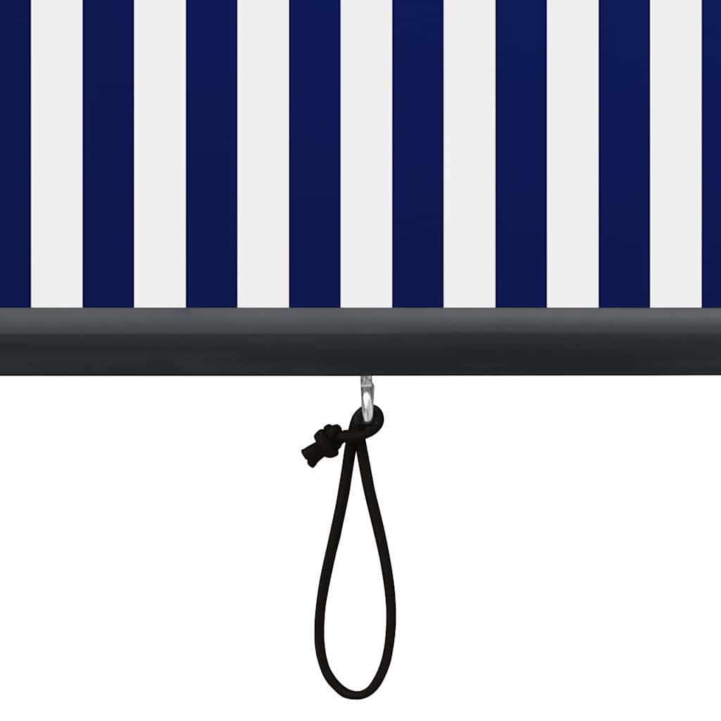 Tenda a Rullo per Esterni 160x250 cm Blu e Bianca