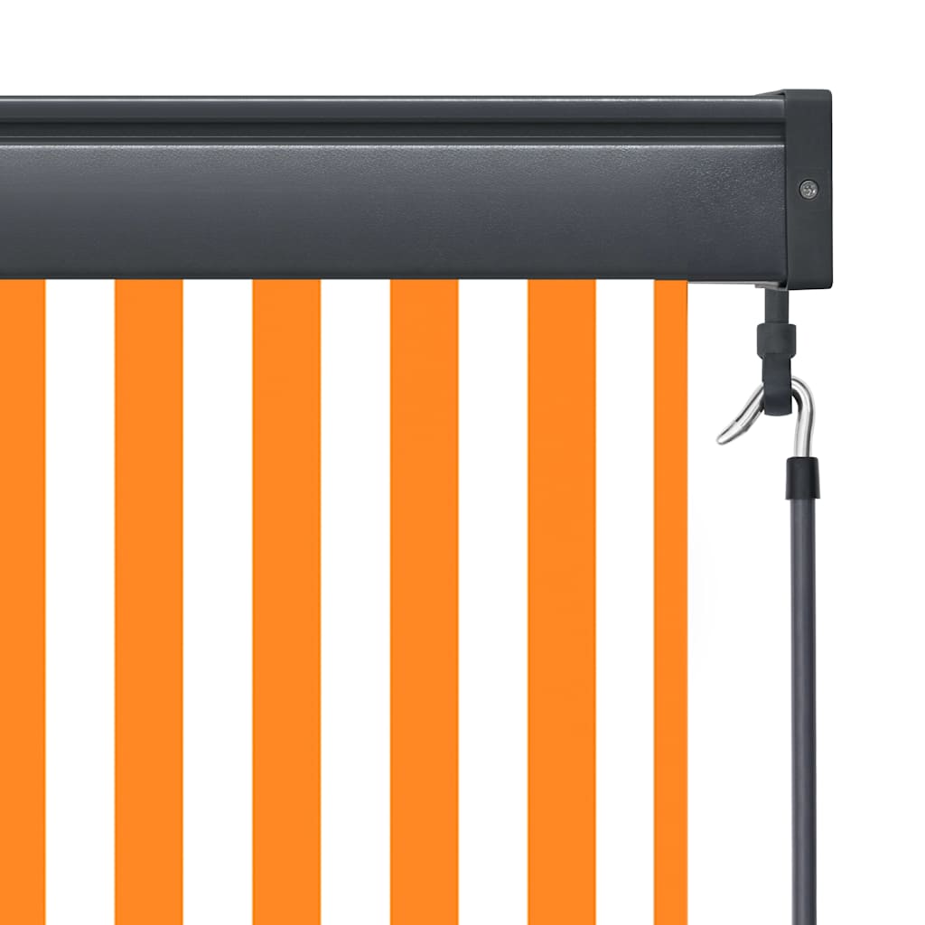 Tenda a Rullo per Esterni 160x250 cm Bianca e Arancione