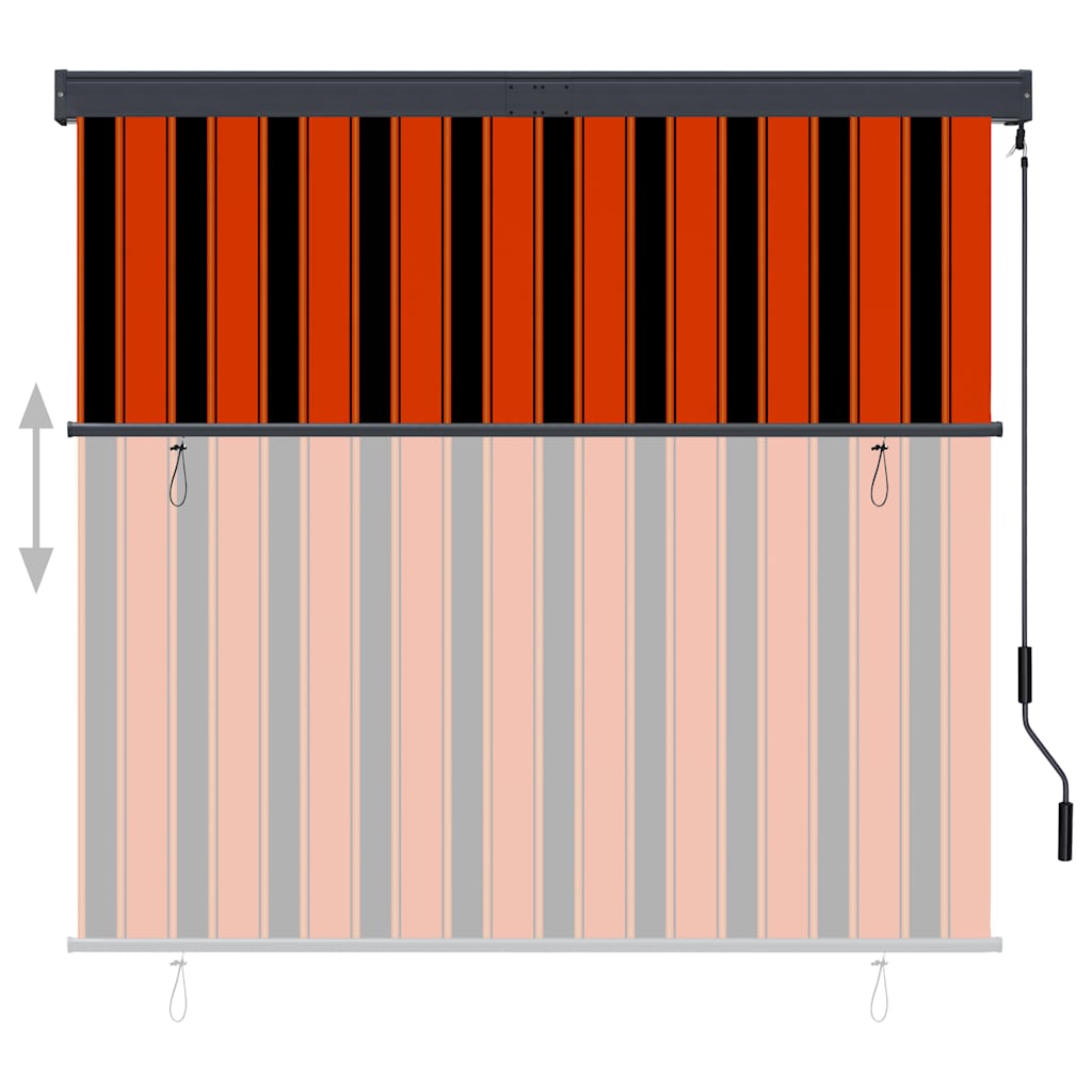 Tenda a Rullo per Esterni 160x250 cm Arancione e Marrone