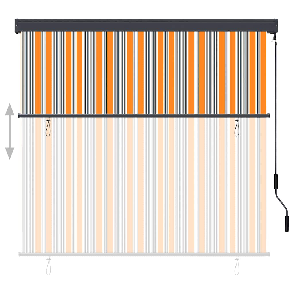 Tenda a Rullo per Esterni 170x250 cm Blu e Gialla