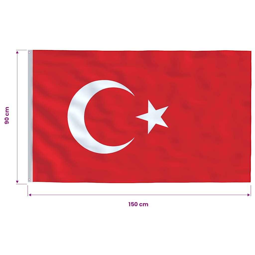 Bandiera della Turchia 90x150 cm