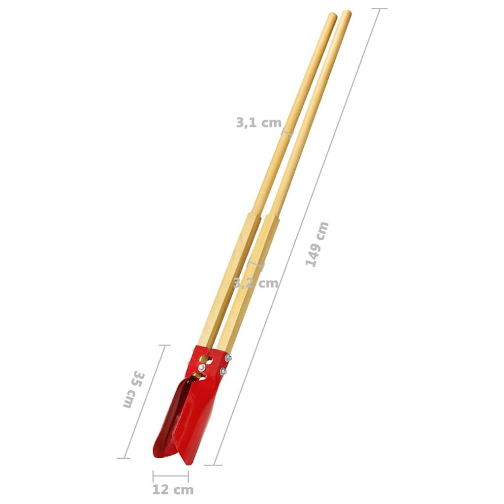 Piantapali Rosso in Acciaio e Legno Duro