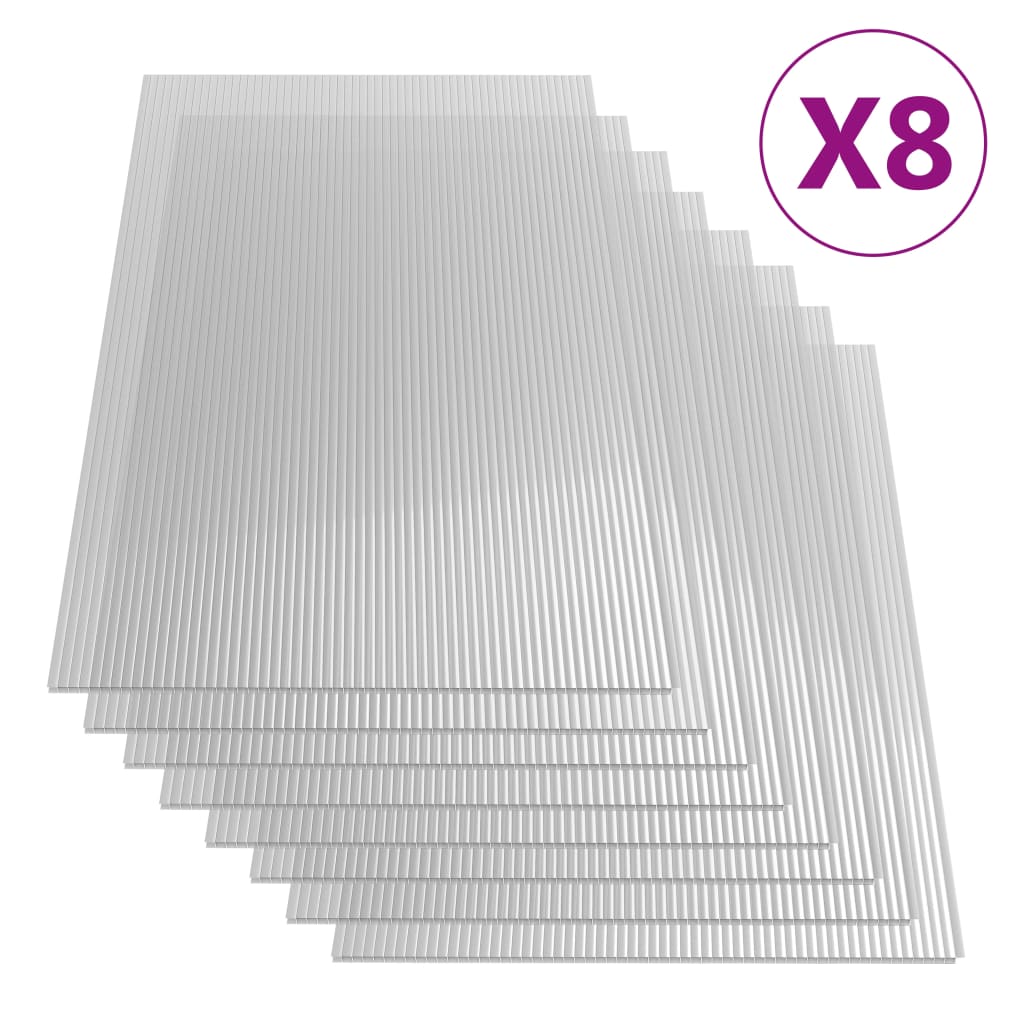 Pannelli in Policarbonato 8 pz 4 mm 121x60 cm