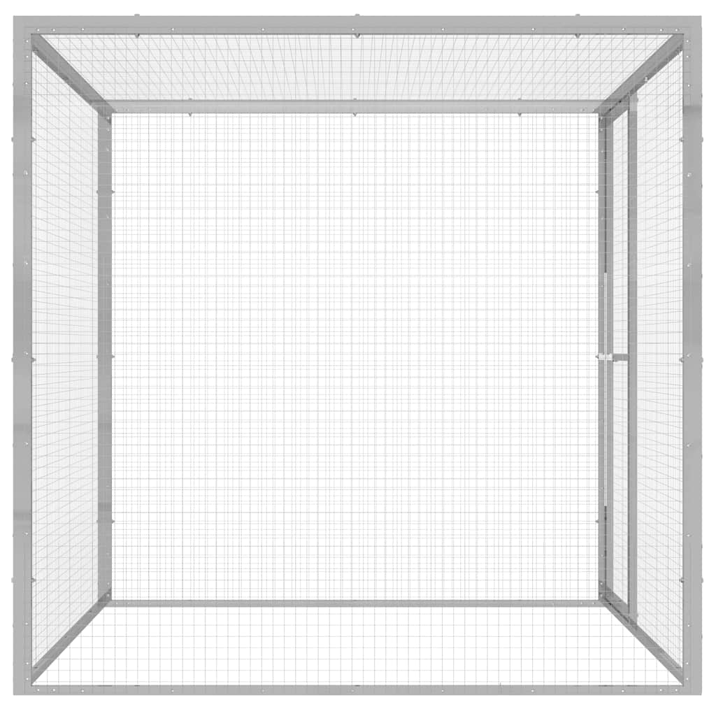 Gabbia per Gatti 1,5x1,5x1,5 m in Acciaio Zincato